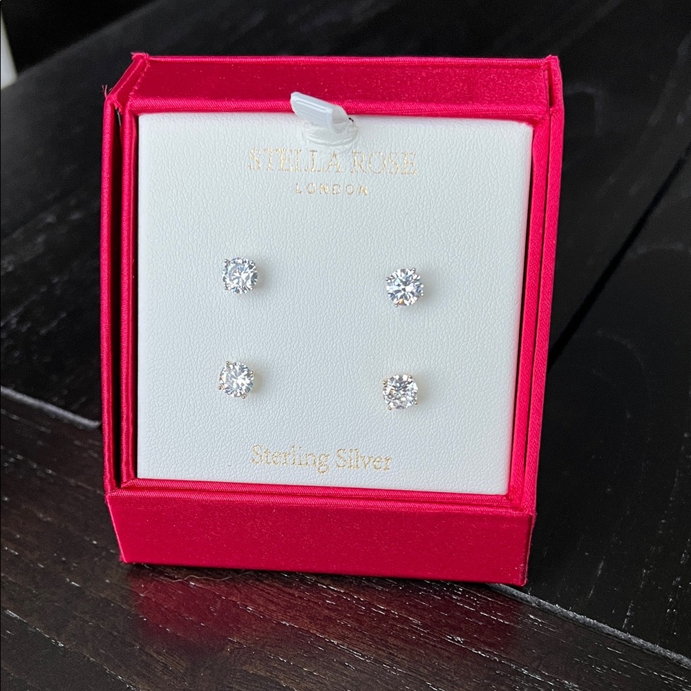 Stella Rose Sterling Silver Stud Earrings